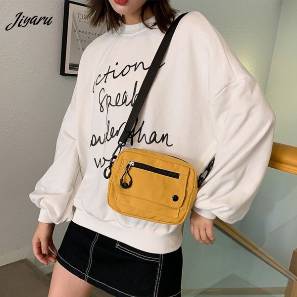 

korean ladies flap shoulder bag cell phone bags canvas handbags mini student bag simple mini crossbody bags casual messenger