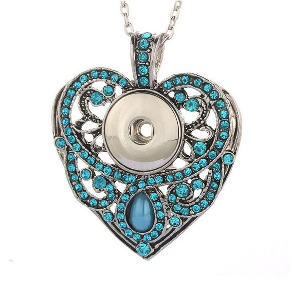 

boom life new snap jewelry crystal necklace pendants snap button necklace with chains fit 18mm snap button jewelry f jlluxm, Silver