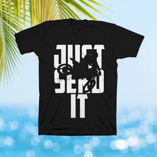 

sport motocross dirt bike just send it t shirt