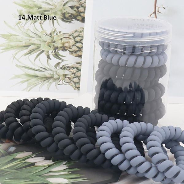 

большой толстый пластик упругие волос канаты нескольких цветов телефонный провод rubber bands индивидуальный подарок для женщин эластичный х, Silver