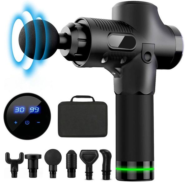 

lcd display profession massage gun body muscle deep fascia massager muscle pain exercising relaxation slimming shaping
