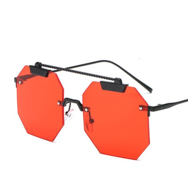 

rimless latest brand sunglasses irregular lady punk sun glasses black friday men's frameless glasses uv400 shades women eyeglasses, White;black