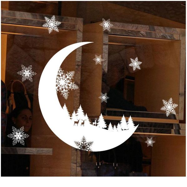 

snow month electrostatic wall sticker window glass christmas diy stickers home decal christmas decoration new year w bbyikf