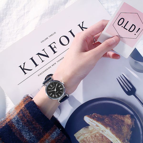 

luxury exquisite small women dress watches retro leather female clock brand womens fashion mini design bracelet wristwatches clock fashi, Slivery;brown