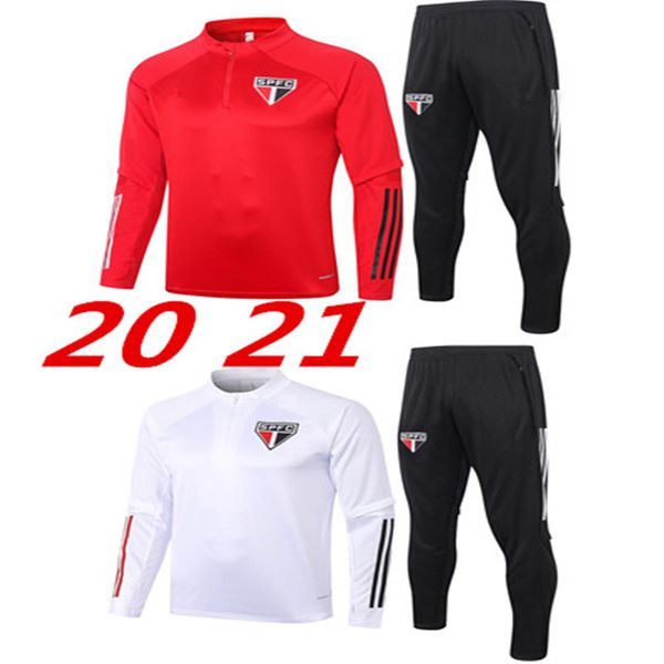 

2021 2020 sao paulo men's football training uniform 20 21 football sportswear set uniform, Black