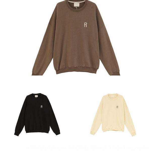 

fn тринадцать линии женщины вышитых белье футболка одежда осень 2020 тонкой шея вышивки свитера женщины свободная длинный рукав футболка, Black