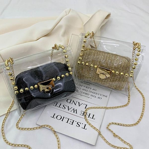 

fashion women's solid color shoulder messenger bag large capacity leather pvc jelly small tote messenger candy colors bags