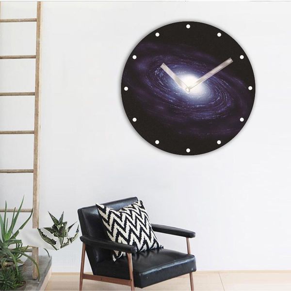 

vortex wall clock creative windows wood livingroom 12cm/30cm mute clock space 3d universe l black hole1