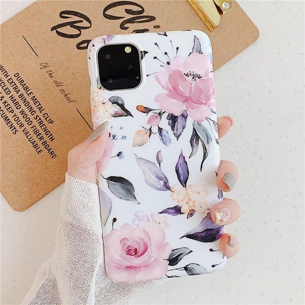 

flykylin pink flower case for iphone 11 pro max 6s 6 s 7 8 plus xr x xs back cover on gold wmtlag yyysports