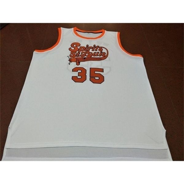 

age men white orange st. louis #35 fly williams 1974-75 full embroidery size s-4xl or custom any name or number college jersey, Black