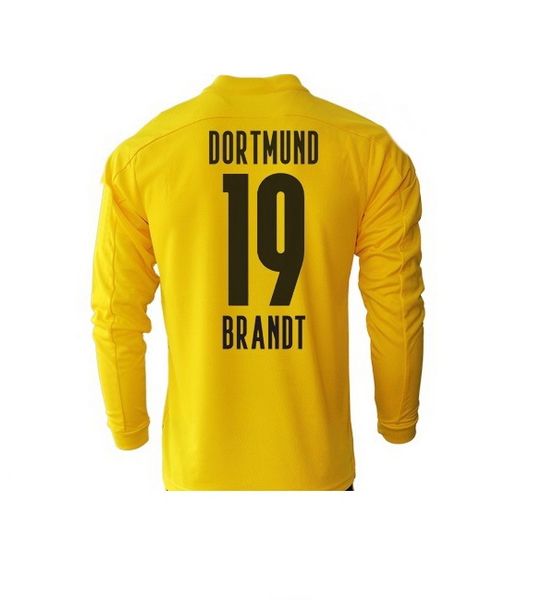 

long sleeve dortmund customized 20-21 thai quality soccer jerseys custom football haaland 9 hazard 10 reus dropping accepted sports, Black;yellow