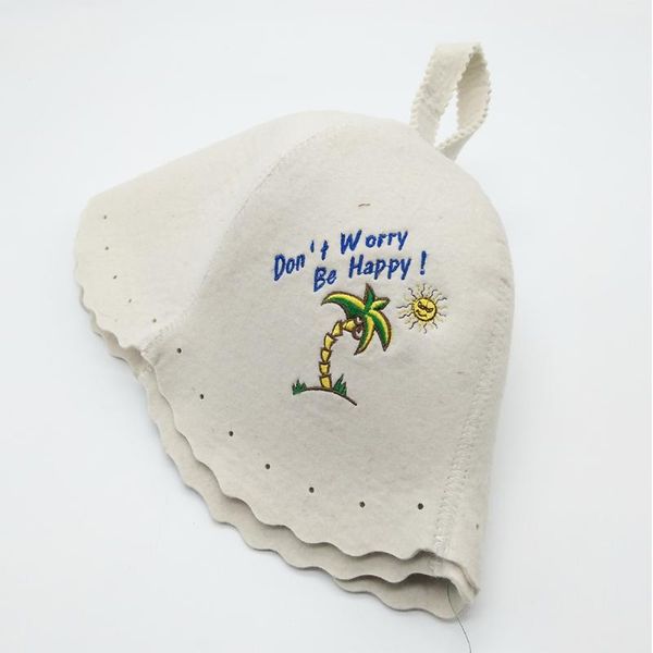 

size artificial wool house head protection felt accessories fashion anti heat bath russian style sauna hat shower cap