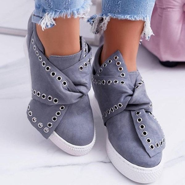 

bow wedge casual sneakers ladies shoes increase heightening platform shoes woman within higher sneakers sapato feminino1, Black