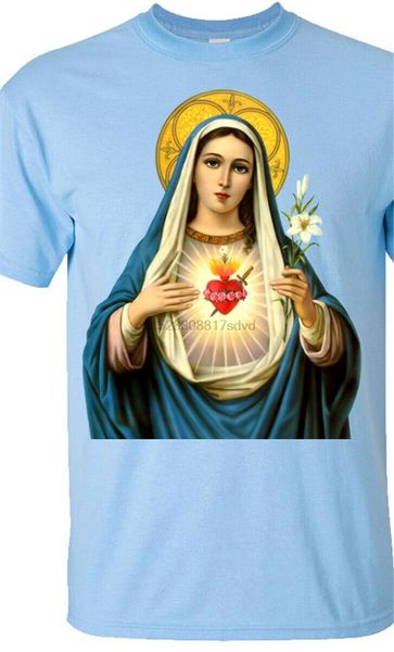 

sacred heart of holy mary v1 christian t shirt sizes s-3xl sky blue white pink fashion tee shirt sport hooded sweatshirt hoodie