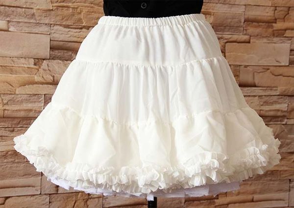 

women skirts sweet white soft five layer lolita petticoat tutu skirt drop shipping high quality, Black