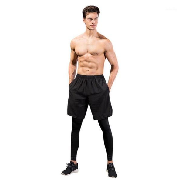 

running pants men jogging sport leggings fitness tights compression exercise quick-drying trousers run trousers1, Black;blue