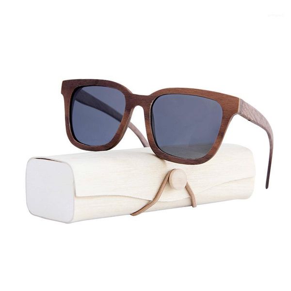 

sunglasses black walnut wood for women polarized driving sun glasses wooden case beach eyeglasses anti-uv1, White;black