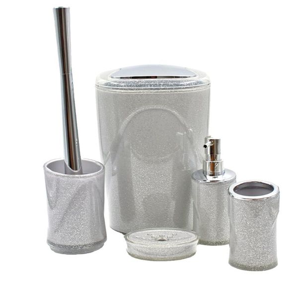 

bath accessory set 5 parÃ§a akrilik banyo seti gri renk