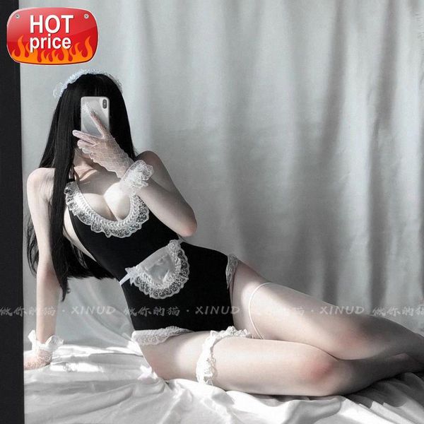 

cosplay costumes perspective lingerie underwear set maid classical lace outfit sm porno suit for women roleplay #ob10, Black;white