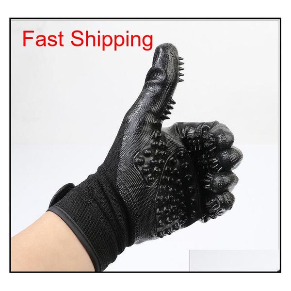 

pet gloves for dog cats animals pet grooming gloves dog cat hair cleaning brush comb black rubber five f qyljfr toys2010