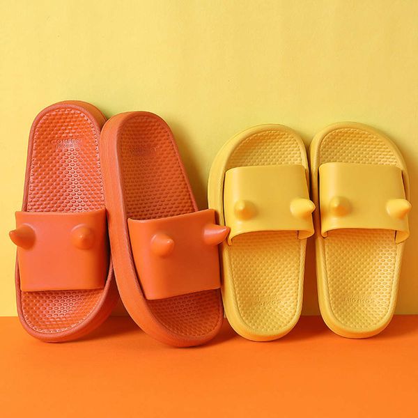 

indoor summer boys girls household antiskid parent child baby middle and large children's cool slippers soft thick, Black;red