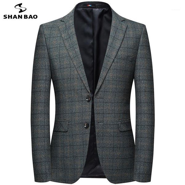 

shanbao brand two buckle men's slim business casual suit 2019 spring new style british style sub-blazer1, White;black