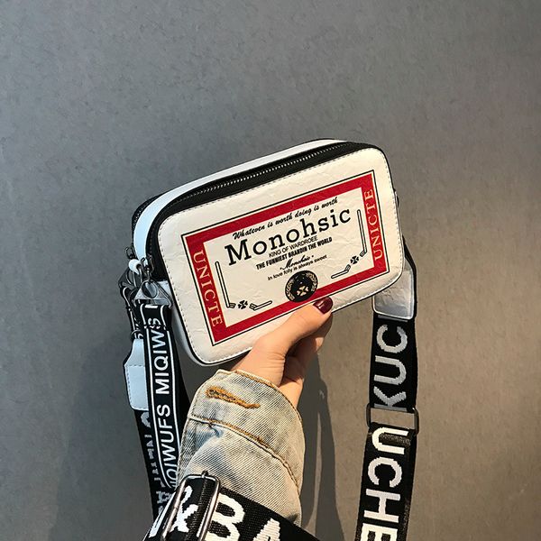 Hot fashion piccole borse quadrate borsa fotografica stile hip hop ragazze borsa a tracolla alla moda