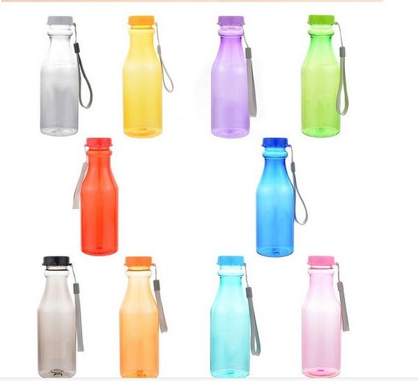 

550ml plastic sports bottles for leak-proof yoga gym fitness shaker water unbreakable bottle fit children