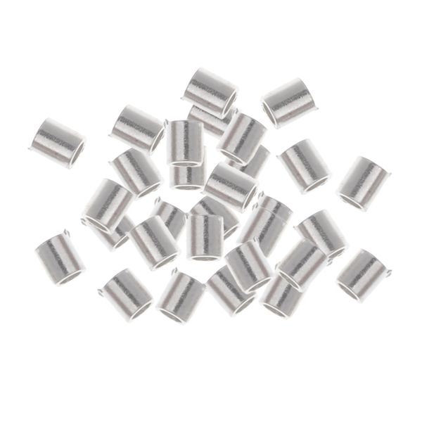 

30pcs 2mm sterling silver tube bead positioning bead earring bracelet making