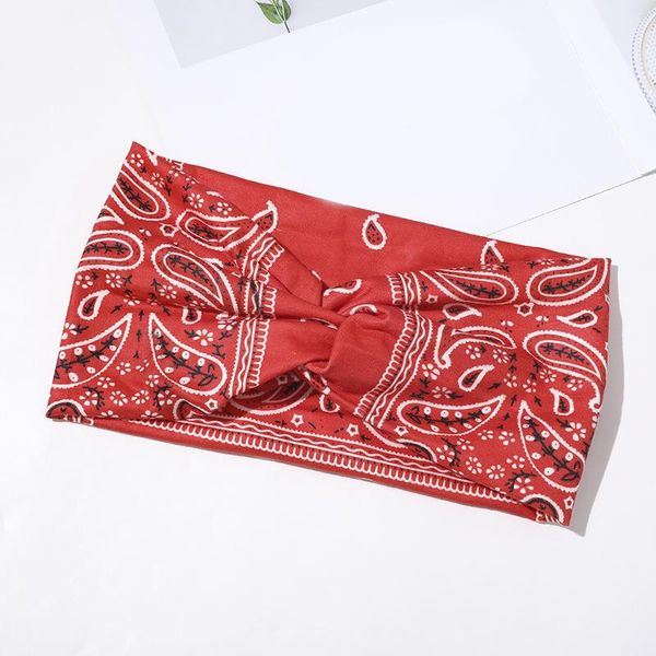 

women floral print wide hairband sport hair ribbon cross knot headband turban solid color headdress elastic hair band q sqcdyo