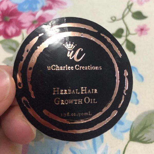 

4.5cm adhesive rose gold foil stamping sticker label roll customized metallic gold foil sticker