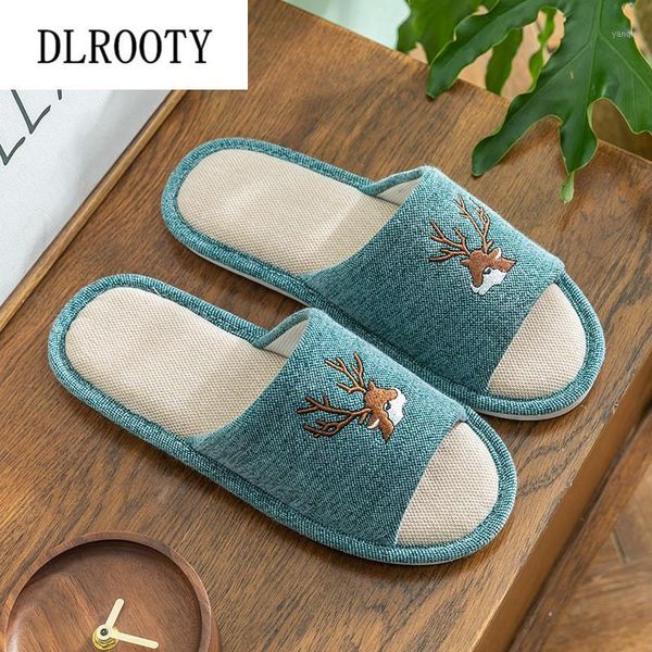 

slippers men sandals flip flops spring summer fashion breathable cartoon cute non-slip shoes man home slides casual female1, Black