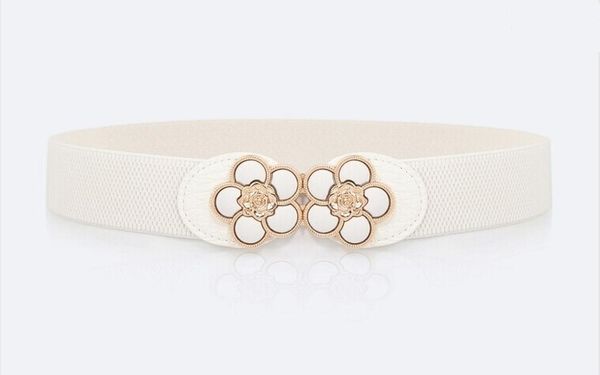 

wedding cummerbund women flower elastic cummerbunds stretch waist belt wide waistbands buckle waistbelt for party clothing dress bbypjr, Black;brown