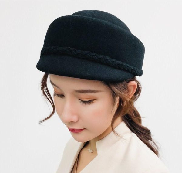 

winter 100% wool fedora hat for women formal bowknot pillbox hat party fas sqcegd lihuibusiness, Blue;gray
