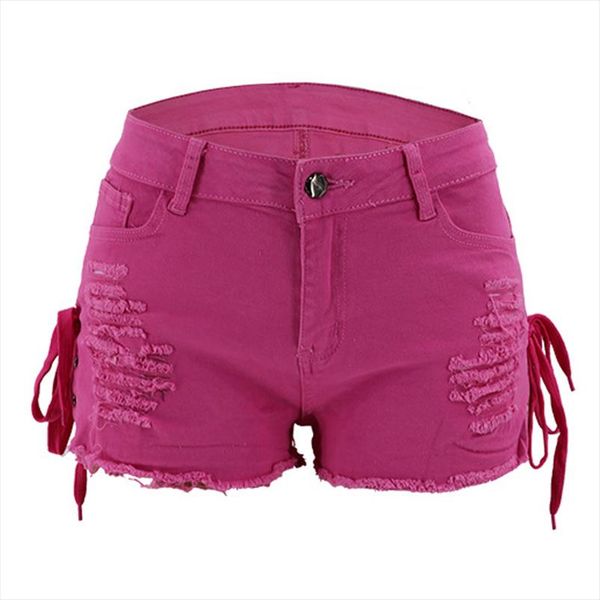 

лето женщины джинсовый шорты новая высокая талия ripped короткие джинсы femme кисточка узелок повязки горячие джинсы 2020, White;black