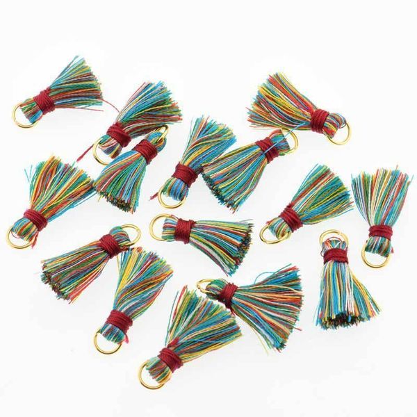 

100pcs lot mini 2cm cloth accessories tassels outer ring sewing tassel trim decorative key tassels for curtains home decoration h jllwiz