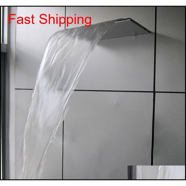 

modern wall mounted large waterfall shower head brass massage tub showers 200*300*9mm bat qylhdc toys2010