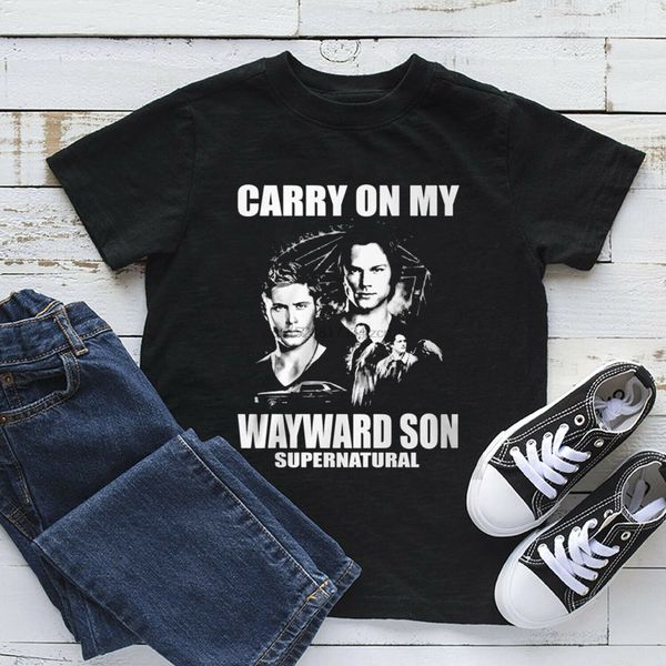 

supernatural carry on my wayward son men black cotton s 3xl stock fashion tee hoodie designers t shirts sweatshirt