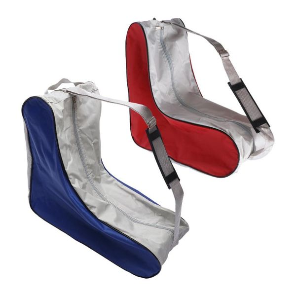 

skateboarding 2pcs large capacity universal roller handbag cloth skating triangle bag