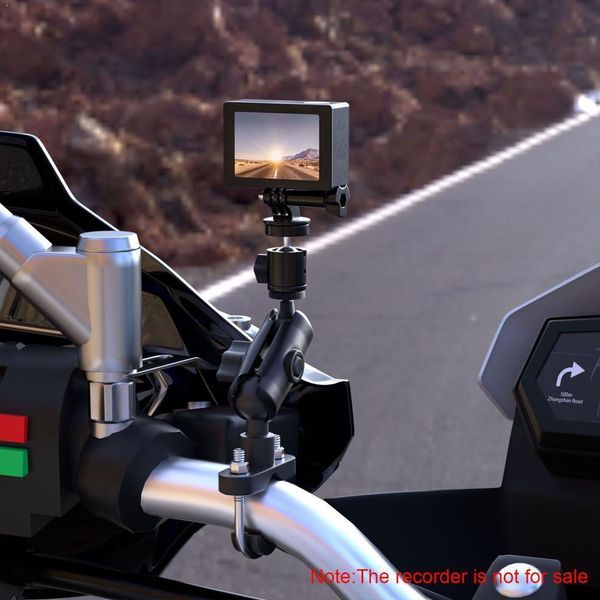 

universal motorcycle sports camera metal fixing recorder bracket mobile driving adjustable phone holder b5s8