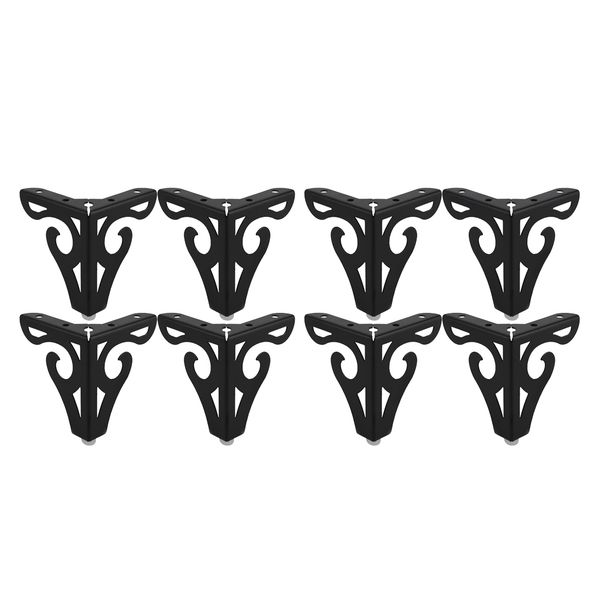 

8pcs hollow out metal furniture legs feet sofa cabinet legs black 10cm