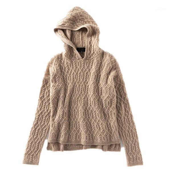 

european and american style vintage fall winter women hooded loose sweater ladies jumpers wholesale d6291, White;black