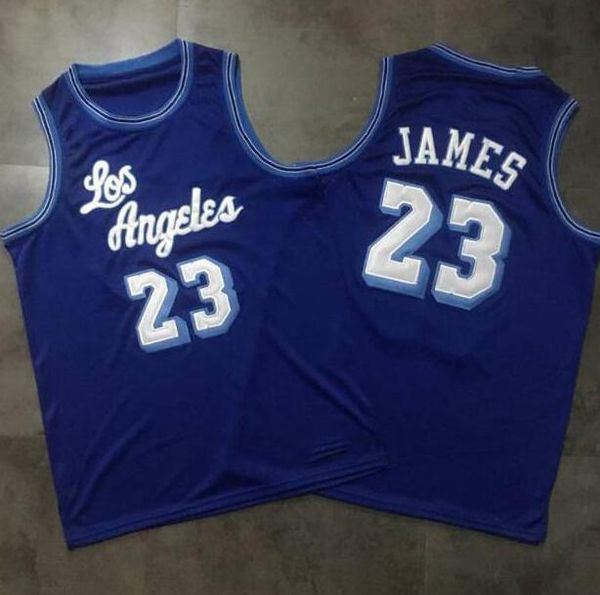 

men los angeles lakers 23 james blue 2020-21 new city player jersey, Black;red