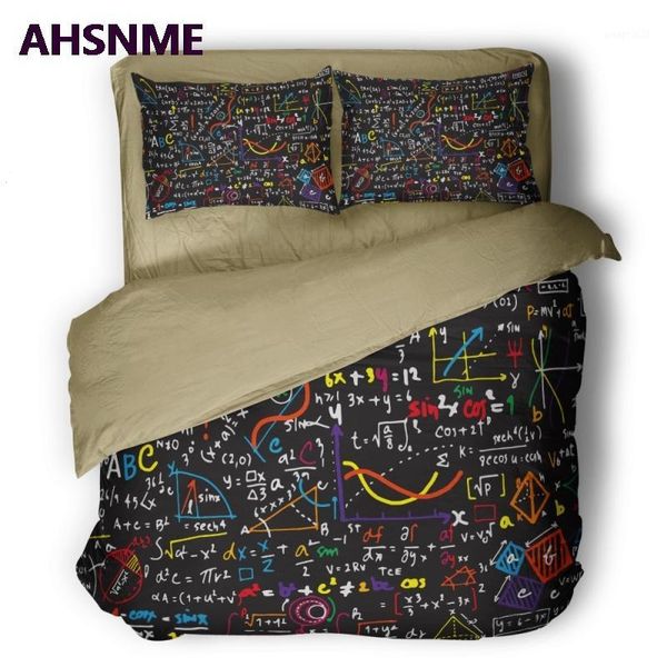 

ahsnme draft of advanced mathematical calculations quilt cover set color class calculation notes bedding set customize design1