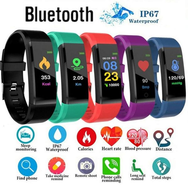 

115plus bluetooth exercise water-proof heart rate meter step blood prsure electronic smart brace