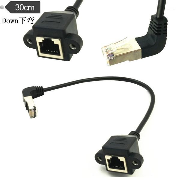 

1ft rj45 male to female screw panel mount ethernet lan network extension cable1