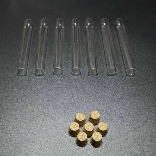 

100pcs/lot 13x100mm clear glass round bottom test tubes with cork ser for kinds of labs/schools glassware q bbyvyf
