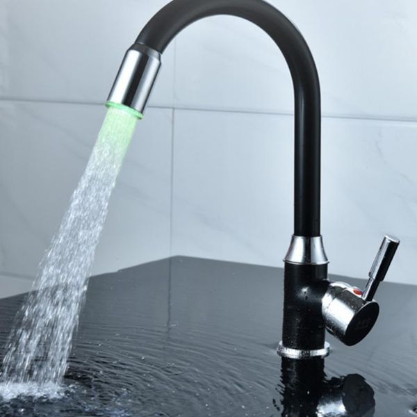 

bathroom waterfall led faucet brass and cold europeanchrome black creativ with light glowing above counter basin led taps1