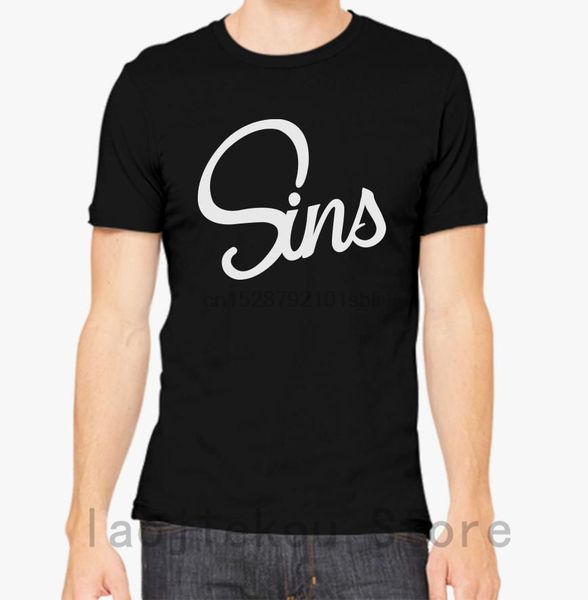 

sins logo johnny sins men 100% cotton funny print short sleeve hoodie designers t shirts sweatshirt