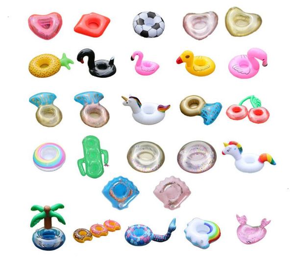 

floating unicorn inflatable pvc drink cup flamingo holder coaster